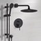 Matte Black Shower Set With Rain Shower Head and Hand Shower
